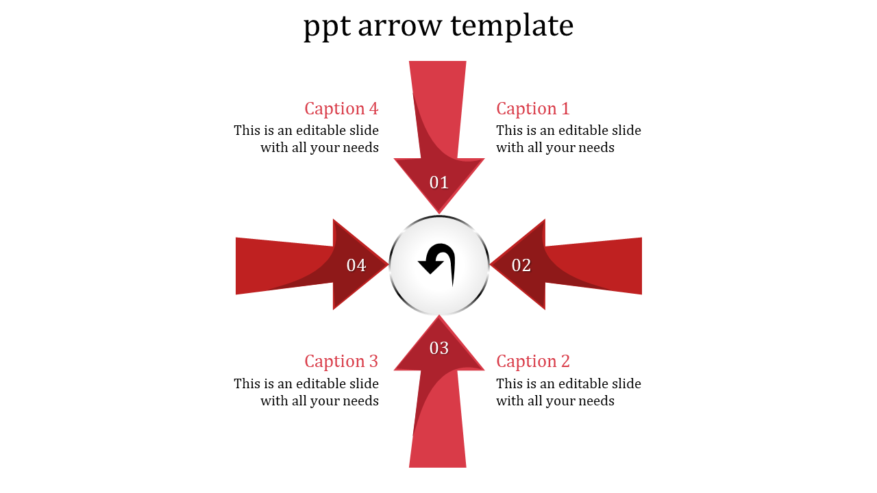 ppt arrow template-ppt arrow template-4-red